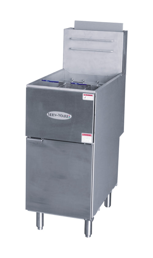 Serv-Ware SGF-50N - Fryer Natural Gas Floor Model 50 Lb Oil Capacity