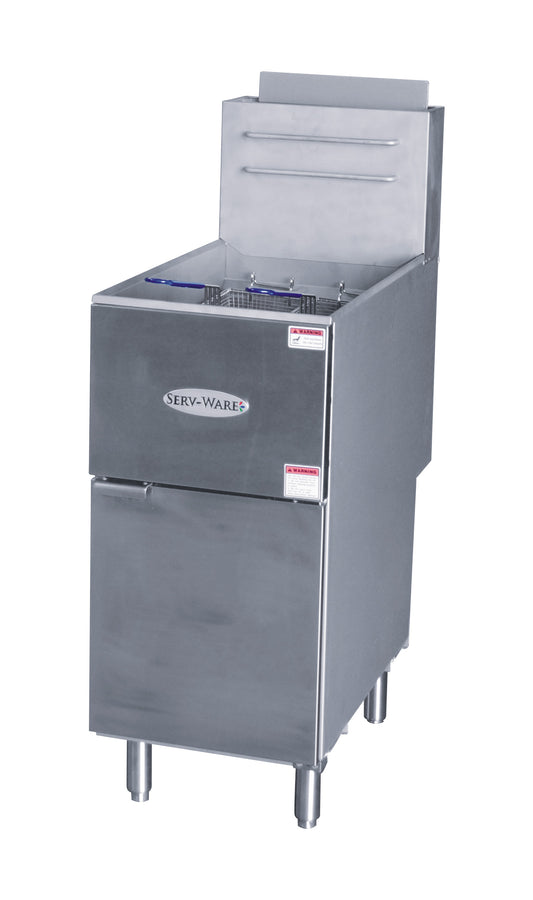 Serv-Ware SGF-50N - Fryer Natural Gas Floor Model 50 Lb Oil Capacity