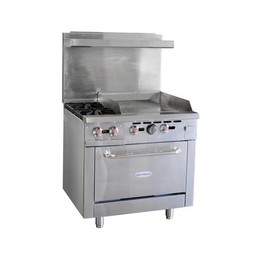 Serv-Ware SGR-2B-24G - Restaurant Range Natural Gas